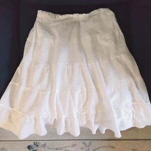 Studio West Midi Crinkled 100%  cotton lined skirt - back elastic waist - size s